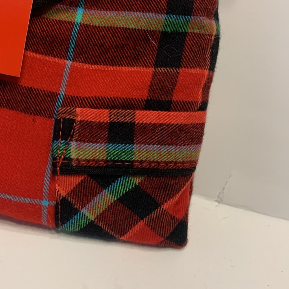 Wondershop Women’s Red Tartan Plaid Long Sleeve Button Down Night Shirt - Picture 5 of 7